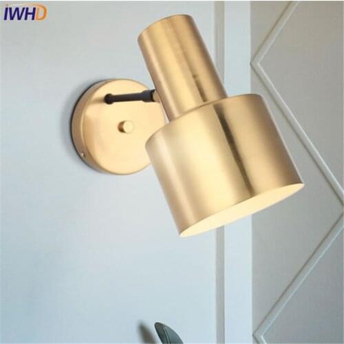 Simple Modern LED Wall Light Fixtures Gold Iron Adjustable Wall Sconce Bedroom Bedside wall Lamp Indoor Lighting Wandlamp