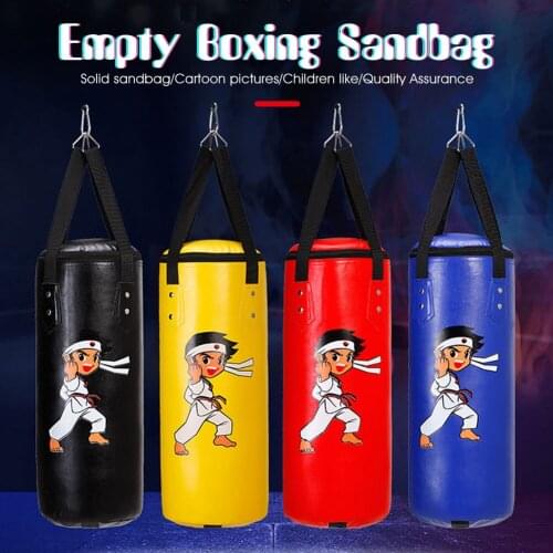 Empty Boxing Sandbag Home Fitness Hook Hanging Kick Punching Bag Boxing Training Fight Karate Punch Muay Thai Sand Bag