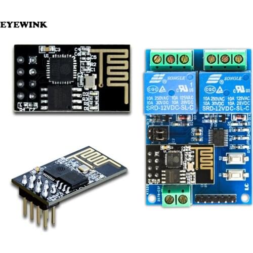 5V/12V ESP8266 ESP-01 2 Channel WiFi Relay Module 2-Channel Relay Module For IOT Smart Home Phone APP Controller(With ESP8266)