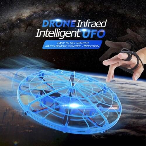 Anti-collision Hand Induction Flying UFO LED Mini RC Drone USB Infrared Intelligent Watch RC Sensor Aircraft Flying Toys Balls