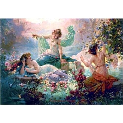 Embroidery Counted Cross Stitch Kits Needlework - Crafts 14 ct DMC DIY Arts Handmade Decor - Nymphs