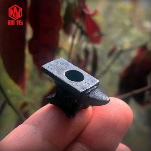 1PC EDC Retro Bronze Paracord Beads Handmade Chinese Creative Anvil Umbrella Rope Cord Lanyard Pendants Knife Beads Accessories