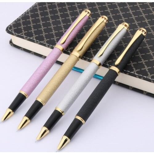 1pc Matte office classic goddess luxurious white Zircon stone golden gift Fountain Pen