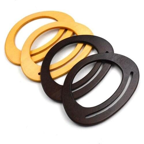 18cm Natural Wood Brown D Shape 10 Pieces Wooden Handles Solid Wood Purse Frame Wholesale DIY Handbag Accessories Dropshipping