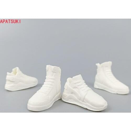 2pairs/lot White Fashion Shoes for Ken Boy Doll Sneakers Sports Shoes for Barbies Boyfriend Ken 1/6 Dolls Accessories Toys