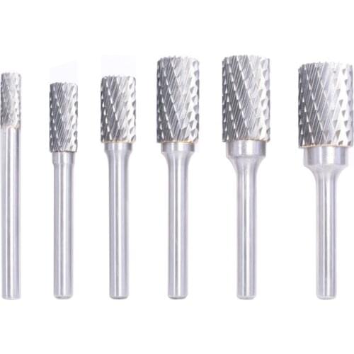 5pcs Alloy Rotary Burrs Set Tungsten Steel Electric Grinding Head Sanding File for Grinder Drill DIY Woodworking Carving