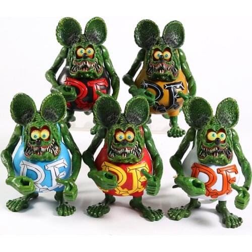 Anime Figure Movable Ratfink Joint PVC Action Rat Fink Mouse Collectible Model Toy Doll Brinquedos Birthday Gift