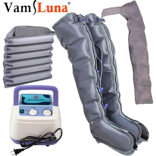 Tall Man Extended Version Air Pressure Massager 6 Chambers Handheld Controller Blood Circulation Pump Wrap Foot Massager