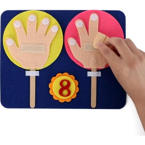 Cute Cloth Finger Counting DIY Math Number Learning Kit Children Educational Toy New