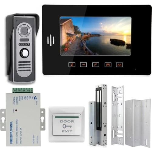 Good Quality Video Door Phone Door Lock Electric 12V Unlock Doorbell with Camera Video Intercom System Motion Detection