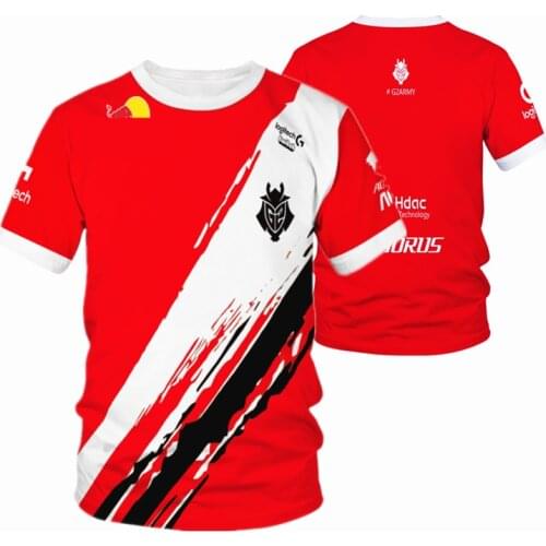 G2 Esports T-Shirt Game LOL CSGO Top Team Pro Player High Quality Custom ID Jersey Clothing Men Women Fashion Streetwear T Shirt