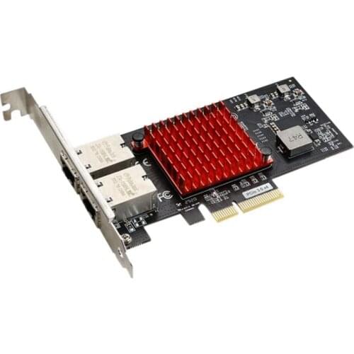 HOT-Dual RJ45 Port PCIE 3.0 4X 10G Network Card 10G/5G/2.5G Ethernet Network Adapter Card X550 Server Fiber