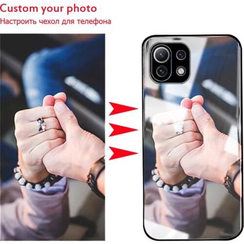 Customized Phone Case For Xiaomi Mi 11 Lite 5G mi 11i 11pro 11 ultra 11x pro Glass Case Customized Picture Name Cover Photo diy