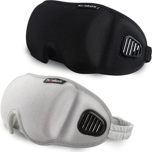 3D Eye Cover Sleeping Mask Eyeshade Travel Office Sleep Women Men Goggles Breathable Soft Adjustable Eyepatch Black Blindfold