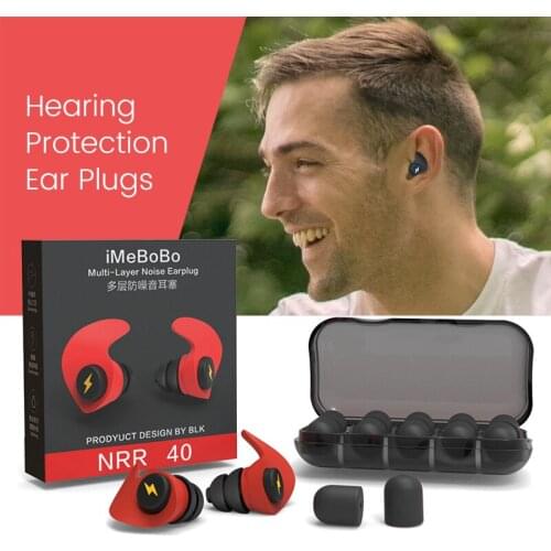Sleep Soft Earplug Three-layer Noise Reduction Ear Plugs Cochlea Sleeping EarPlugs Travel Earplugs Washable Reusable Earplugs