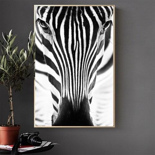 WANGART Wall Art Painting Poster Prints Canvas Pictures Minimalism Animal Zebra Abstract For Living Room No Frame Home Decor