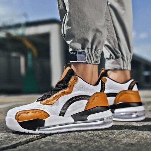 2021 New hot sale street leather waterproof running shoes non-slip middle cut mens casual shoes basketball shoes