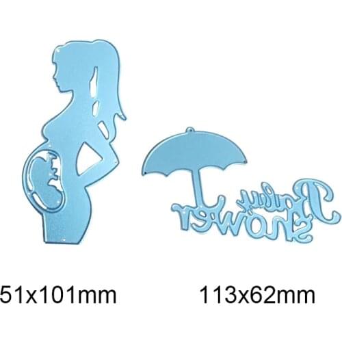 Pregnant woman Baby Shower New scrapbooking DIY Carbon Sharp Metal steel cutting die Book photo album art card Dies Cut