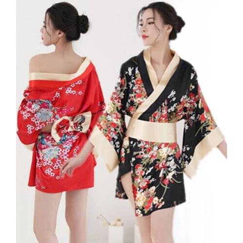 Woman Coat Japanese Cosplay Costume Sexy Kimono Chiffon Cardigan Woman Uniform Outer Garment