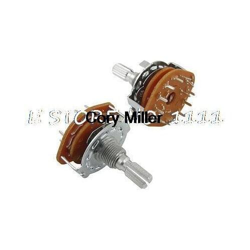 AC 125V 0.3A 250V 0.6A 1 Pole 12 Positions Rotary Switch 25mm