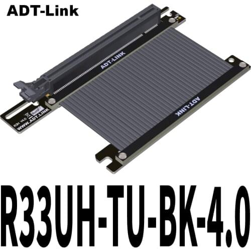 ADT-LINK PCIe 4.0 X16 Riser Cable Compatible RTX3090, RTX3080 & AMD RX6800, Mini-ITX MB + NVIDIA GPUs and AMD 6000 Series GPU