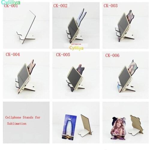 Mobile phone mdf stands holder for sublimation DIY customized blank cellphone universal rectangle stands For iPhone for Sumsung