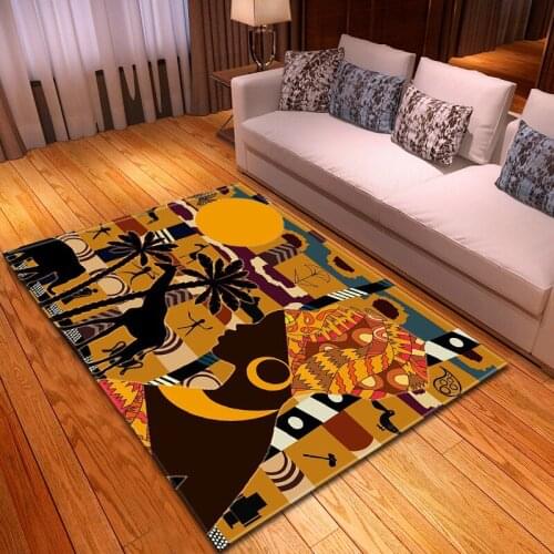 Sexy African Woman Head Portrait 3D Printing Carpets For Living Room Bedroom Large Area Home Soft Mat/Rug Decor Big Flannel Rugs