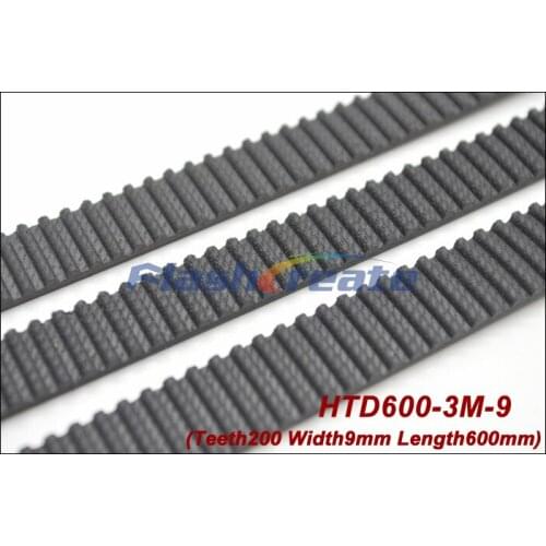 5pcs HTD3M belt 600 3M 9 length 600mm width 9mm 200 teeth 3M timing belt rubber closed-loop belt 600-3M S3M Belt Free shipping