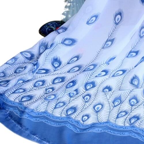 Width 59inch 50D Location Printed Chiffon Fabrics Silk scarves Dresses Skirts Clothes Material for Chinese Costumes Cloth