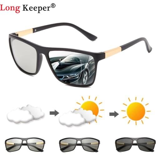 Longkeeper Photochromic Polarized Sunglasses Men Discoloration Eyewear Anti Glare UV400 Glasses Driving Goggles Oculos de sol