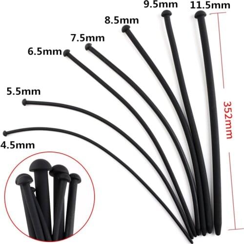 Black Silicone Male Penis Plug Urethral Dilators Urethral Sounds Male Catheter Penis Plug Stretching Chastity Device Sex Toys