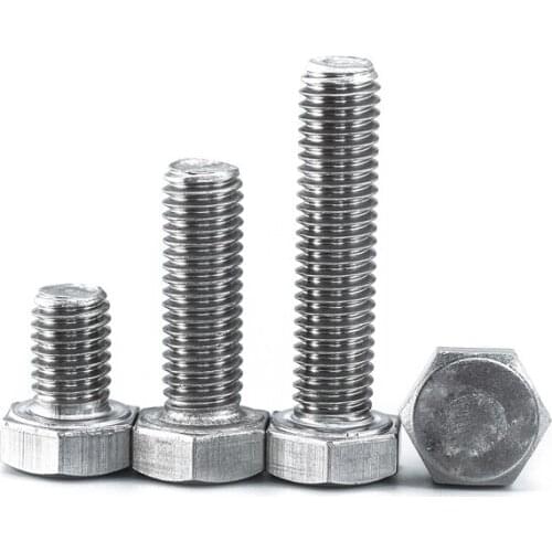 1pcs M16 hexagon head screws outer hex machine teeth screw mechanical bolts stainless steel bolt DIN933 35mm-200mm long