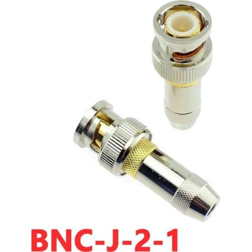 100pcs BNC Digital Patch Panel Connector Q9 Head BNC 75-2-1 Optical Connector 2M Head 2 Trillion