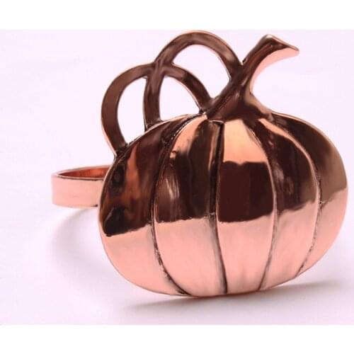 12pcs/lot Bronze pumpkin napkin buckle halloween napkin ring ghost festival napkin ring