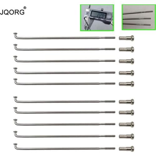 13 G Become 14 G Butted Diameter 2.3 mm - 2.0 mm Round Body Electric Bike Spokes Sliver Color 304 Stainless Steel Material Spoke