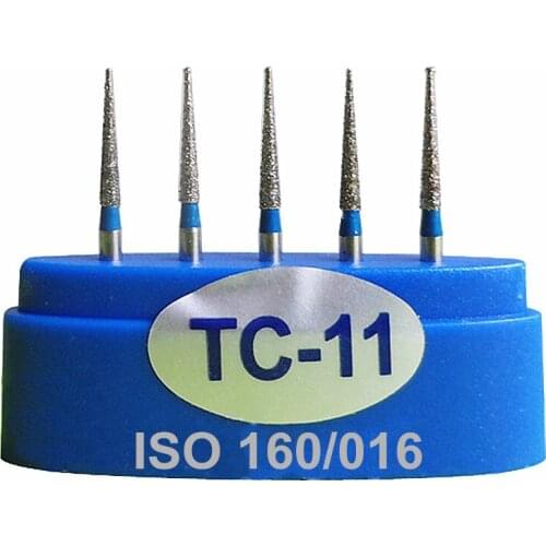 15Pcs Dental Diamond Burs TC-11 Drill DIA-BURS for High Speed Handpiece MediuJm FG 1.6M Dentist Lab Materials