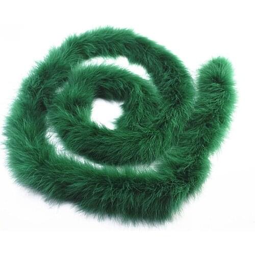 2meter fluffy Dark Green Turkey feather boa About 50gram diy decor feathers for crafts/Carnival Costumes/Party Boa Shawl plumas