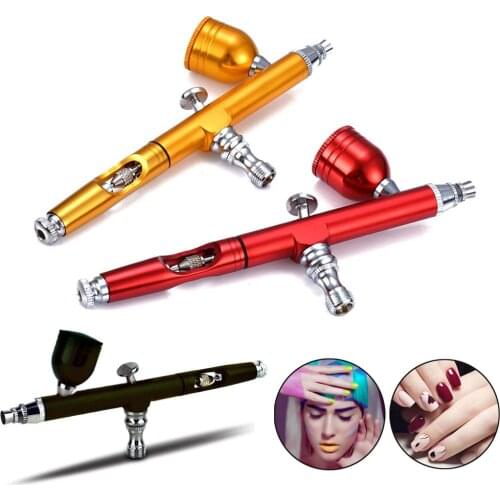 Airbrush Tool Dual Action Gravity Feed 0.3mm Nozzle Spray Gun Cake Decorating Nail Art Tattoo DIY Body Paint With Wrench Straw
