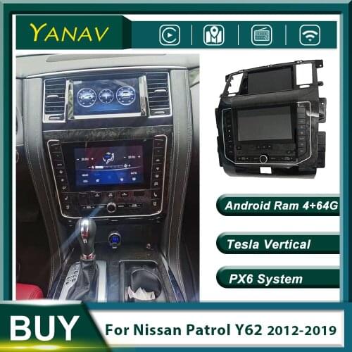 Car radio audio 2 DIN Android stereo receiver for-Nissan patrol Y62 2012-2019 car video Modified to 2020 new radio