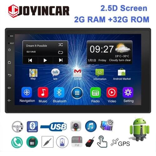 JOYINCAR 2 din Car radio GPS Multimedia Player Android 9.1 2din Universal Autoradio For Volkswagen Nissan Hyundai toyota CR-V KI