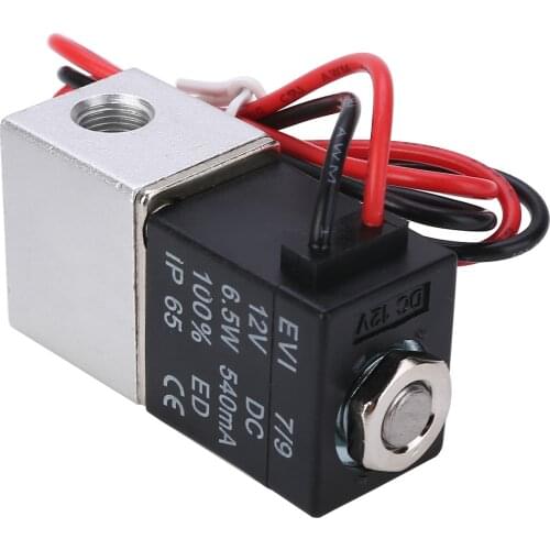 Mayitr Solenoid Valve DC 12V 1/8" Electric Solenoid Valve Stainless Steel Solenoid Valve for Water Air