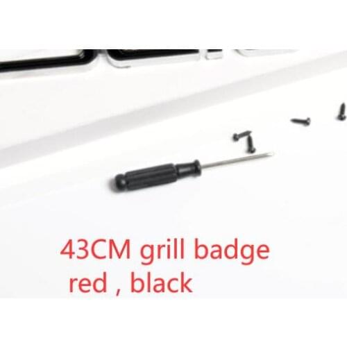 Quality Cars styling 43*3.5cm ABS Plastic Emblem For A3 A4 A6 A7 Q3 Q5 Car front grills net Badge Logos Sticker black red