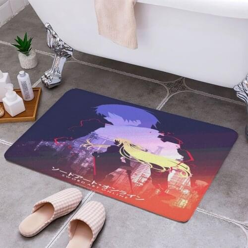 Asuna x Kirito 3D Print Doormats Rectangle Non-Slip DoorMat Bedroom Kitchen Entrance Print Door rugs Dropshipping