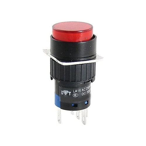 Red Cap DC 30V Momentary Push Button Switch Control