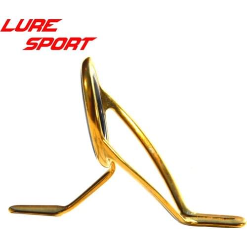 LureSport KW 10pcs Guide Gold Steel frame black ring CARP SURF rod guide Rod Building component Repair DIY Accessory
