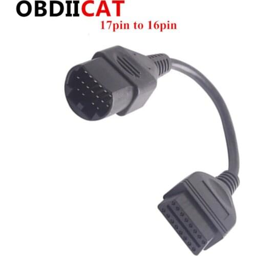 Ma-zda 17 Pin To OBD 2 OBD II Cable 16 Pin Connector Diagnostic Tool Adapter Extension Cable Good Quality free shipping