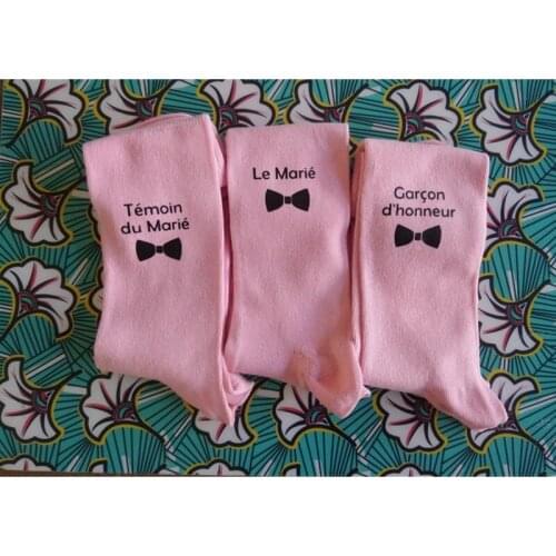 Fashion Casual men pink Socks custom name Funny socks for Groomsman Groom Best Man ideal gift for witness Wedding proposal gift