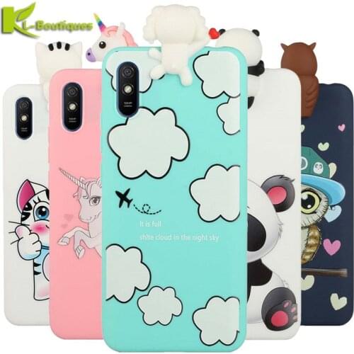 Soft Phone Case on For Fundas Xiaomi Redmi 9A Case 3D Panda Silicone Cover na sFor Xiaomi Redmi 9A Coque Redmi9A 9AT 9 AT Cases