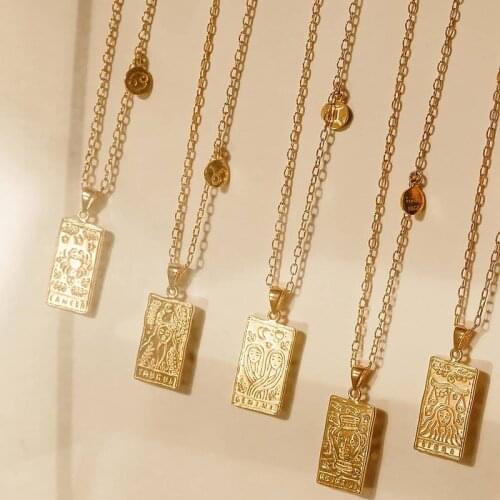 PNGJNG Women's Pendants Zodiac Signs