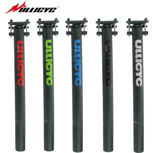 Ullicyc 3K Full Carbon Fiber Seat Post Colorful Sticker Bicycle Full Carbon Seatpost 27.2/30.8/31.6/33.9/34.9mm 190g SZG40